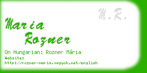 maria rozner business card
